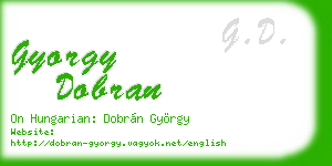 gyorgy dobran business card