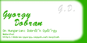 gyorgy dobran business card